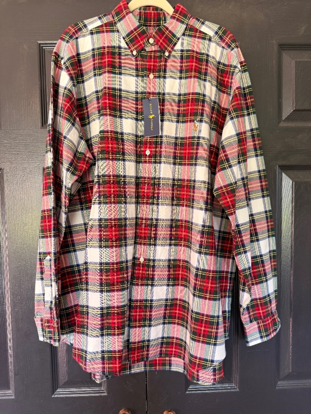 NWT! Polo Ralph Lauren Long Sleeve Shirt Plaid Classic Oxford Sz. XL Tall